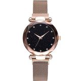 Luxury Diamond Women Watch Starry Sky Magnetic Band