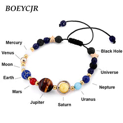 Universe Planets Beads Bangle