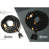 Glowing in the Dark Bracelet, Dragon Black Buddha Beads