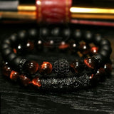 Natural Tiger Eye Stone Bracelet 2Pcs/ Set