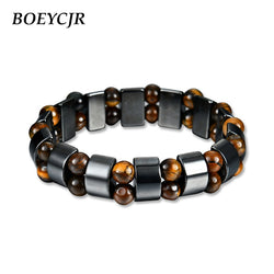 Tiger Eyes Stone Beads Magnet Bangles