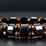 Tiger Eyes Stone Beads Magnet Bangles