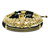 3pcs/set Unisex Bracelet jewelry crown charms