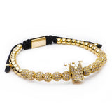 3pcs/set Unisex Bracelet jewelry crown charms