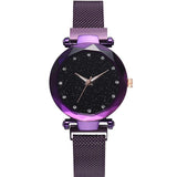 Luxury Diamond Women Watch Starry Sky Magnetic Band